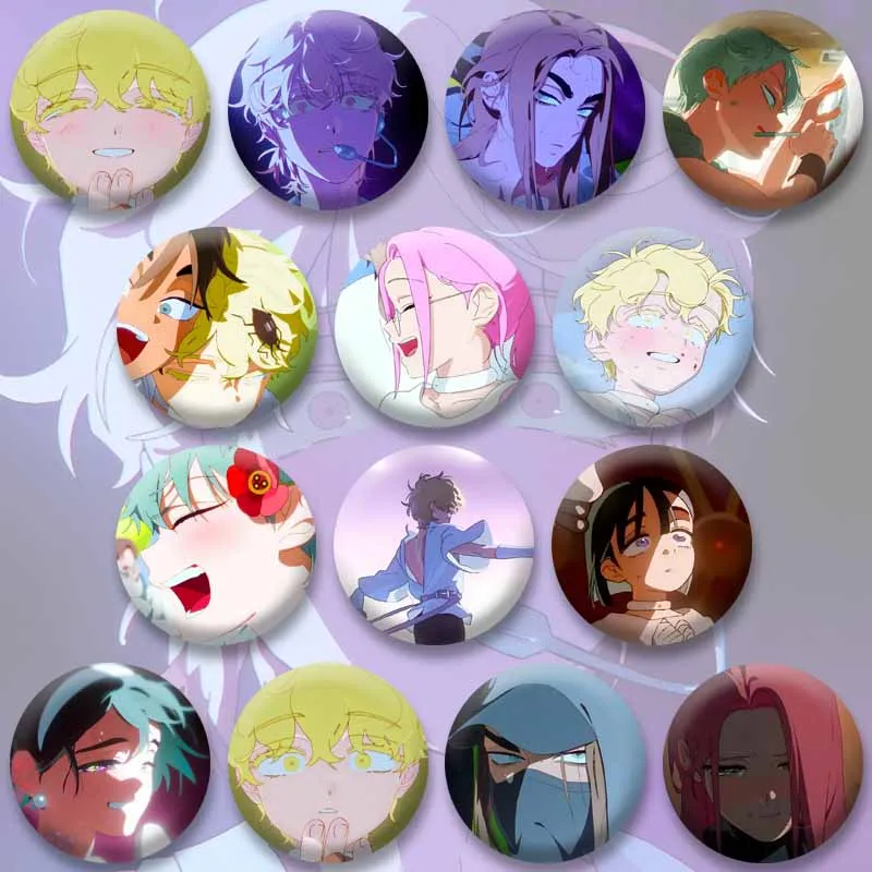 Cartoon Alien Stage Round Brooch Tinplate Hyuna IVAN Lapel Pins Mizi Luka Badge on Backpack Hat Cosplay Accessories Jewelry Gift