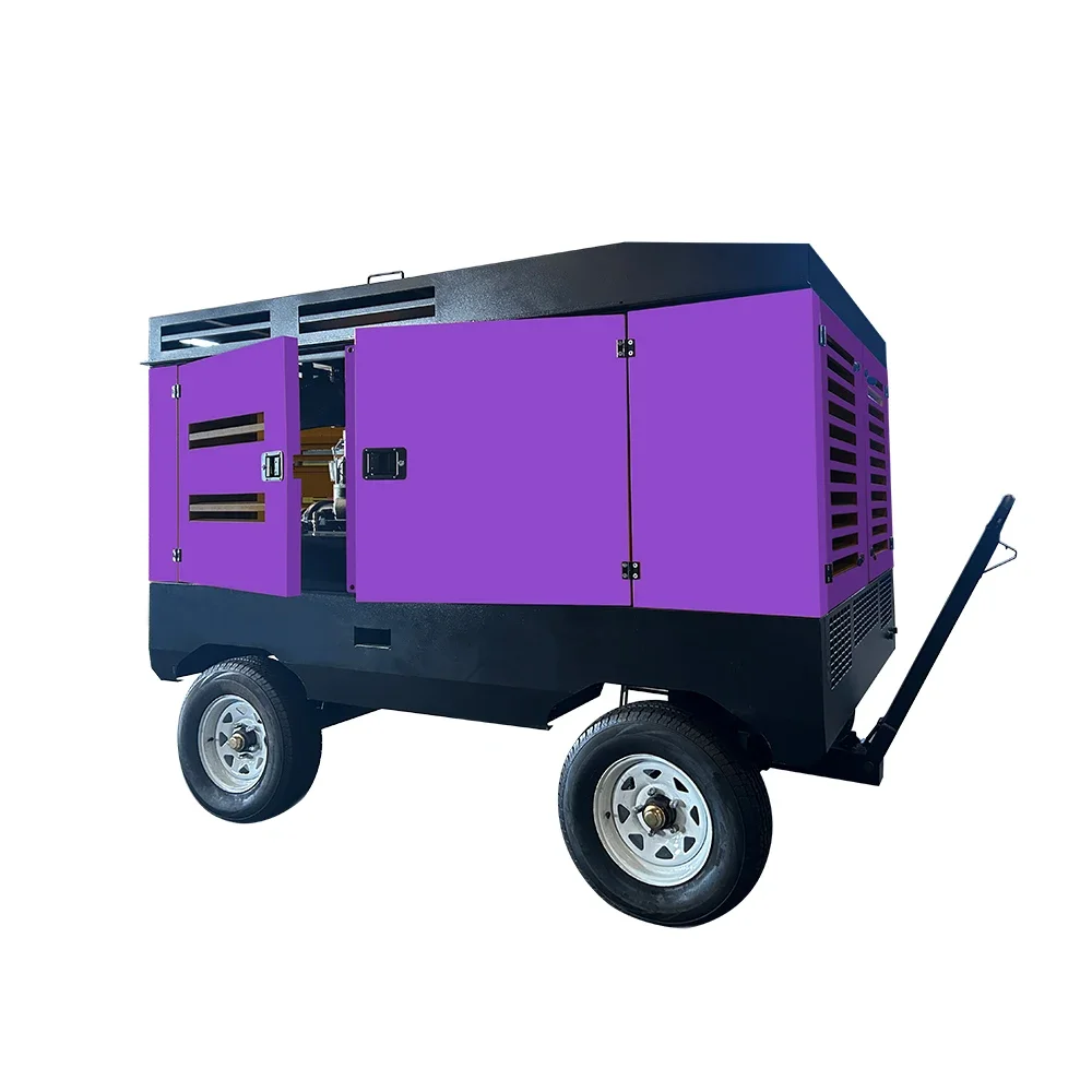 Nanxiang 110kw Diesel Powered Air Compressor High Pressure 18bar 389cfm Portable Diesel Screw Air Compressor for Mining
