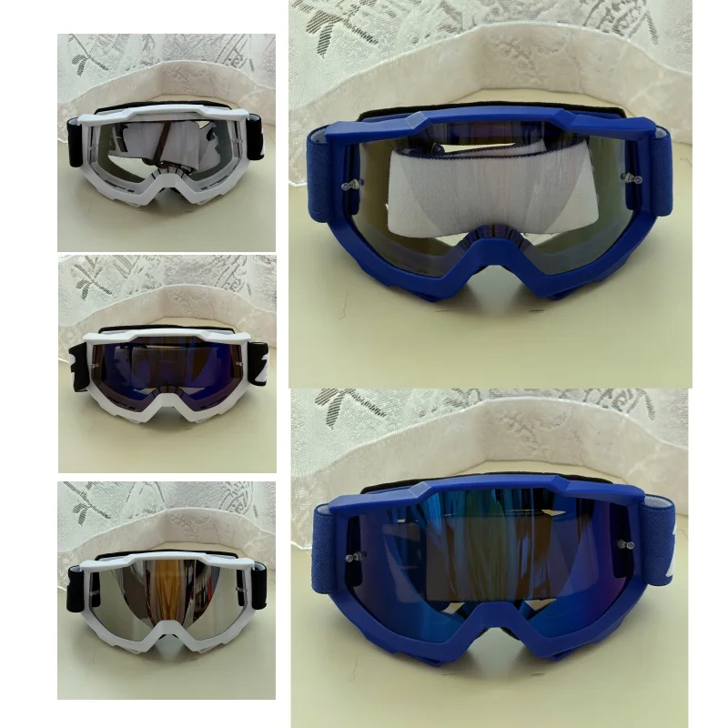 For Cross Country Dirt Bike Racing, Shock Resistant Motocross Goggles Anti Fog Windproof Multi Color Frames In Stock