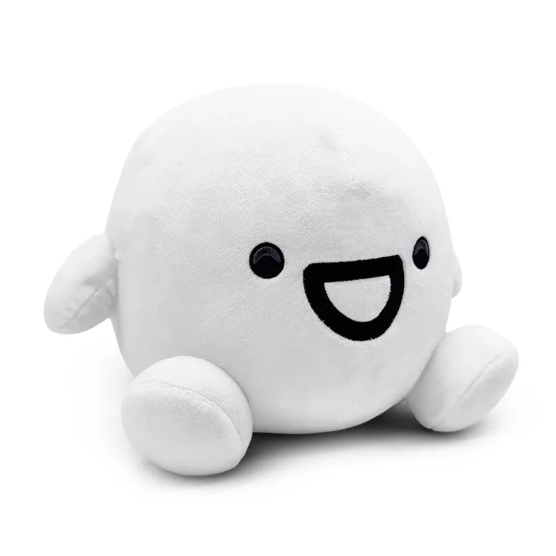 22cm Cute Oddballs James Plush Doll White Round Character Stuffed Toy Soft Kawaii Plushie Fluffy Sofa Cushion Home Decor Gift