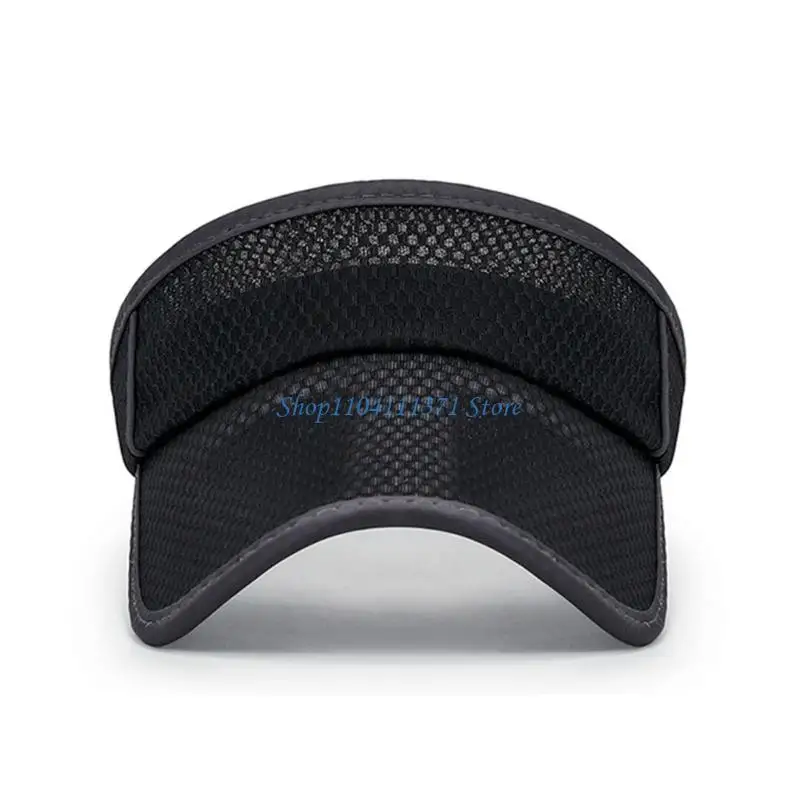

P9FC Breathable Mesh Baseball Hat 11cm Wide Brim Adjustable Sun Hat For Men Women