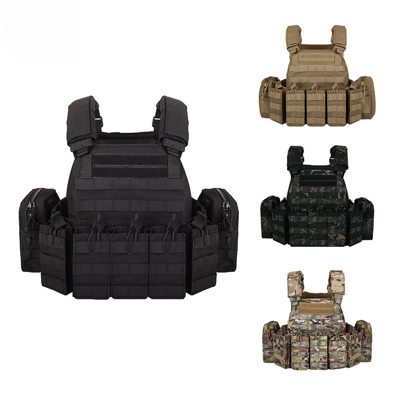 MOLLE Breathable Training Suit Multi-functional Camouflage Outdoor Quick-drying Wear-resistant Training Suit Tactical Vest