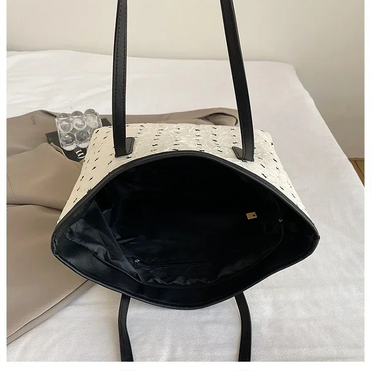 Sommerliche, farbenfrohe Tragetasche mit Schleife für Damen, große Kapazität, trendige, vielseitige Hand- und Schultertasche, ideal für Pendler, Alltag und Freizeit. – Detail 23