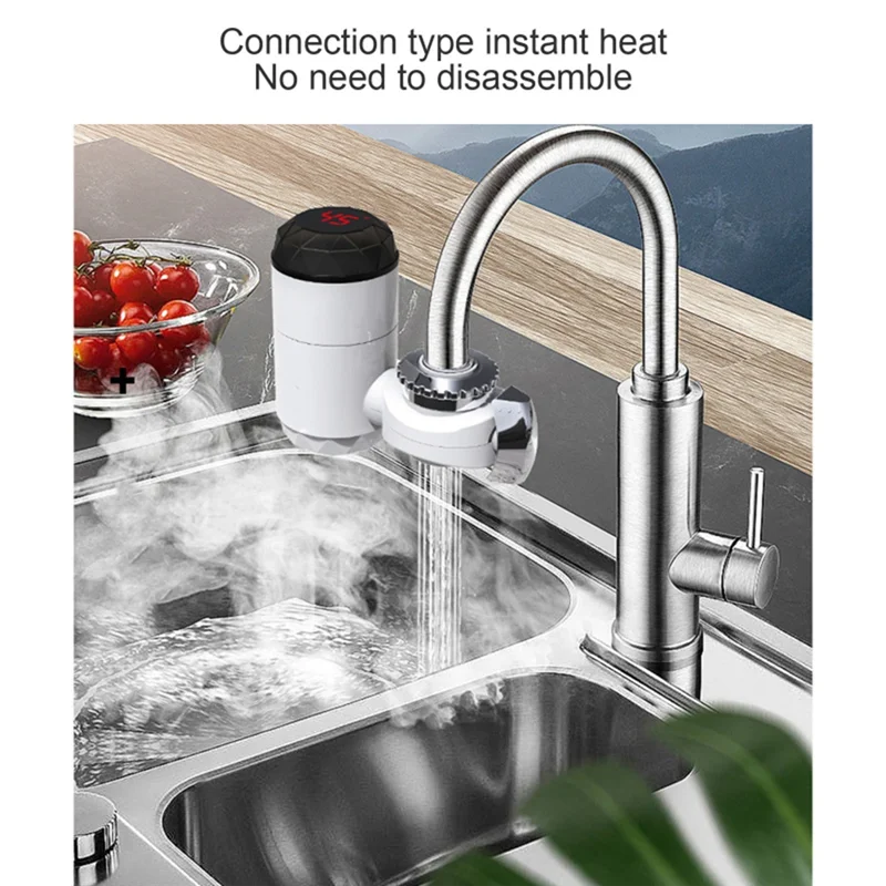 Electric Instant Water Heater Instant Hot Water Faucet for Bathroom Basin Faucet Instantaneous Water Heater EU Plug
