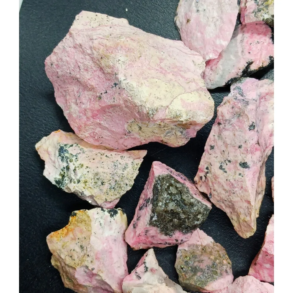 Raw Rhodonite Crystal: Natural Pink Healing Stone (1/2 lbs or Single)