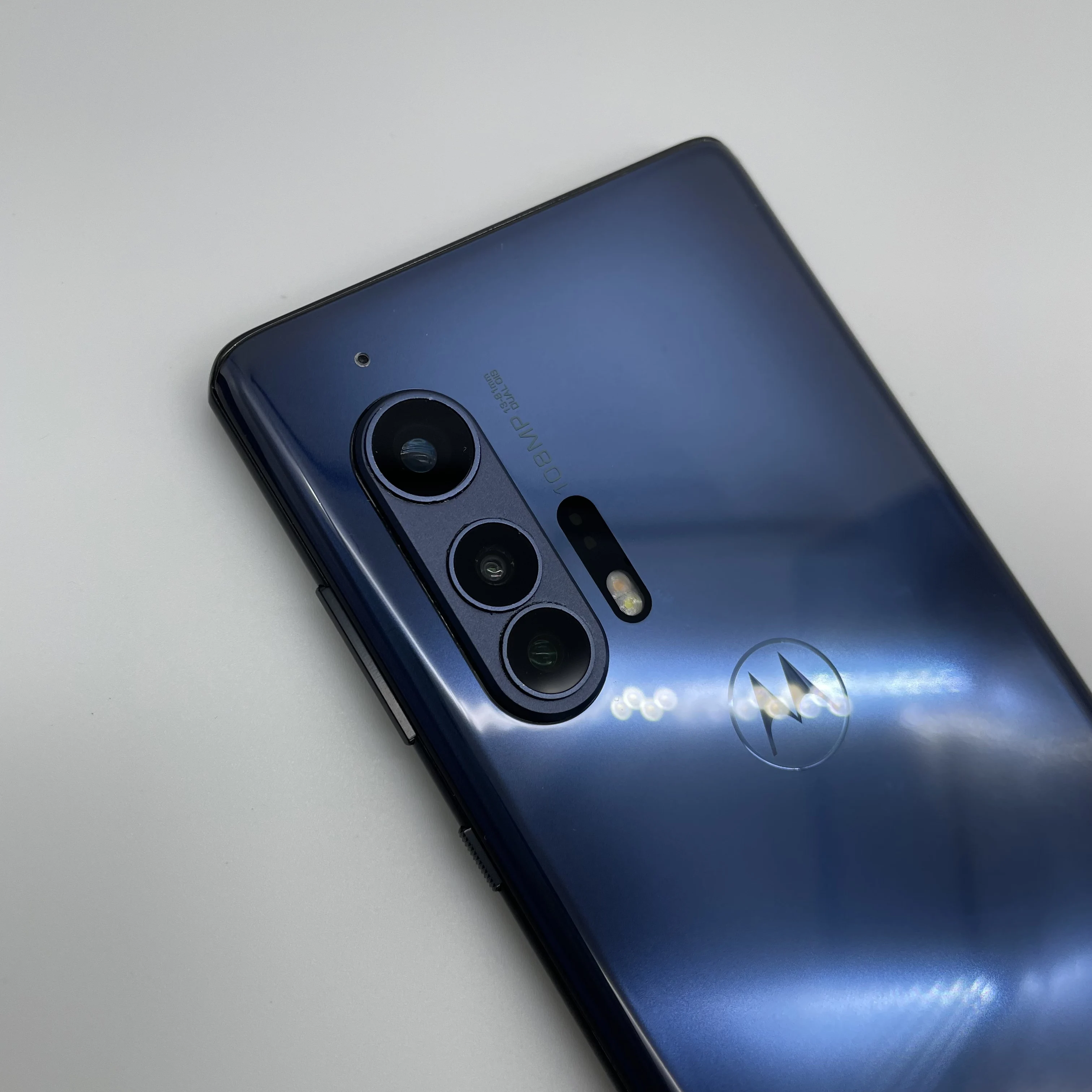 الأصلي مقفول Motorola Edge + (2020) XT2061 6.7 "5000mAh12GB RAM مكبر الصوت شحن سريع الهاتف المحمول في حالة جيدة