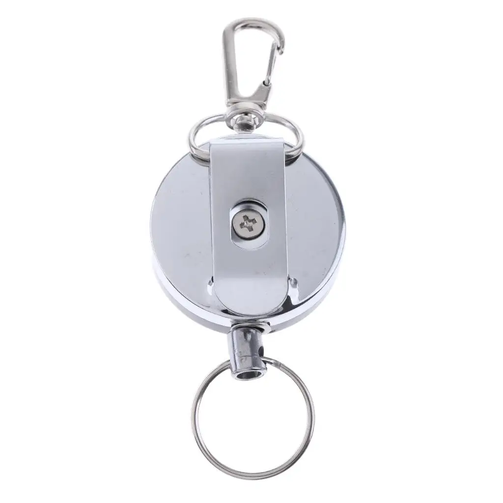 ID Badge Holder Retractable, Retractable Retractable Badge Holder Reel Clip, Extendable Anti-Lost Keys Holder