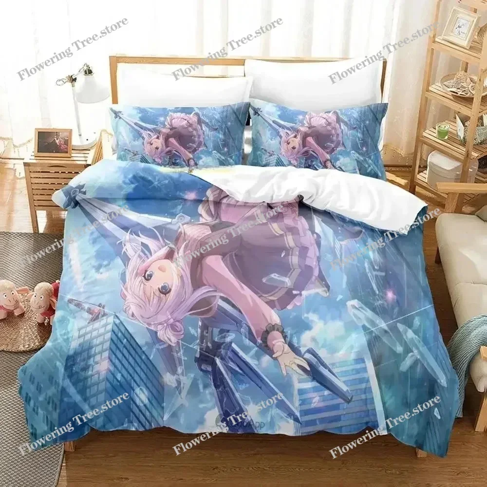 

Assault Lily Bouquet Bedding Set Single Twin Full Queen King Size Bed Set Adult Kid Bedroom Duvetcover Sets Anime Bed Sheet Set0