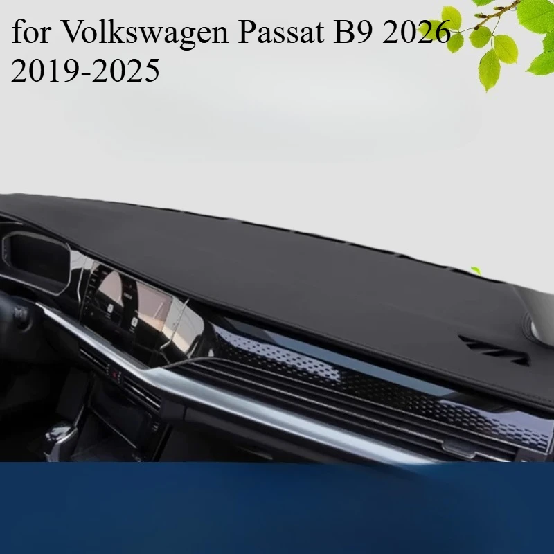 

Leather Dashboard Cover Mat for Volkswagen Passat B9 2026 2019-2025– Anti-Glare Dash Pad Sunshade Protector, UV Protection