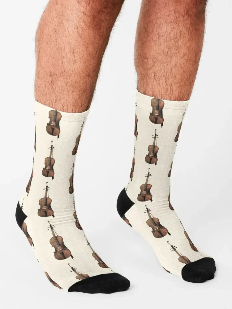 Violin Drawing Socks funny sock hockey funny gift Socks Woman Men's