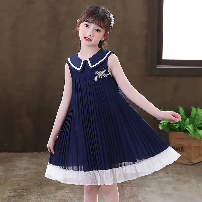 

Girls' dress summer dress 2022 new Korean version of Chinese University Children's summer college dress little girls' exotic