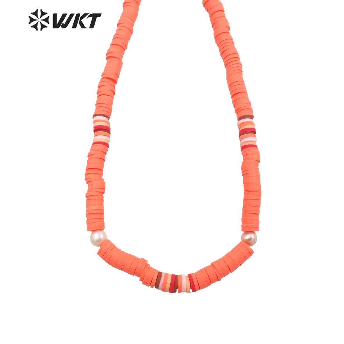 WT-JN185 Hand strand 8mm Space Beads Bohemian necklace Colorful Resin beads necklace in 16inch chocker necklace as gift