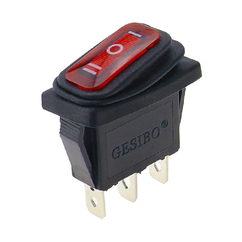 KCD3 Waterproof Rocker Switch ON-OFF/ON-OFF-ON 3Pin,2/3 Position,Electrical Equipment With Lighting Power,15A 250VAC/20A 125VA