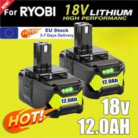 RYOBI P108 18V 12Ah Battery Replacement for ONE+ Series, Works with P203 P204 P210 RB18L50 RB18L20, Lithium-ion High Capacity
