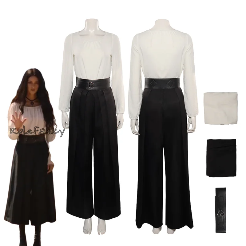 Witch Yennefer Costume Cosplay donna ragazze camicia pantaloni Fantasia abiti Halloween festa di carnevale gioco di ruolo vestito di stoffa