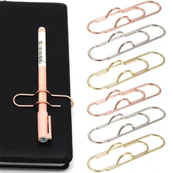 3-1Pcs Multi-functional Paper Clips Paper Fix Clip Pen Holder Bookmarks Photo Memo Ticket Stationery School Supplies Accessories