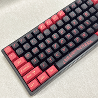126key Sanskrit Black Red Key Cap Hot Sublimation MDA Profile PBT Key Cap for FILCO CHRRY LEOPOLD Mechanical Keyboard Cap
