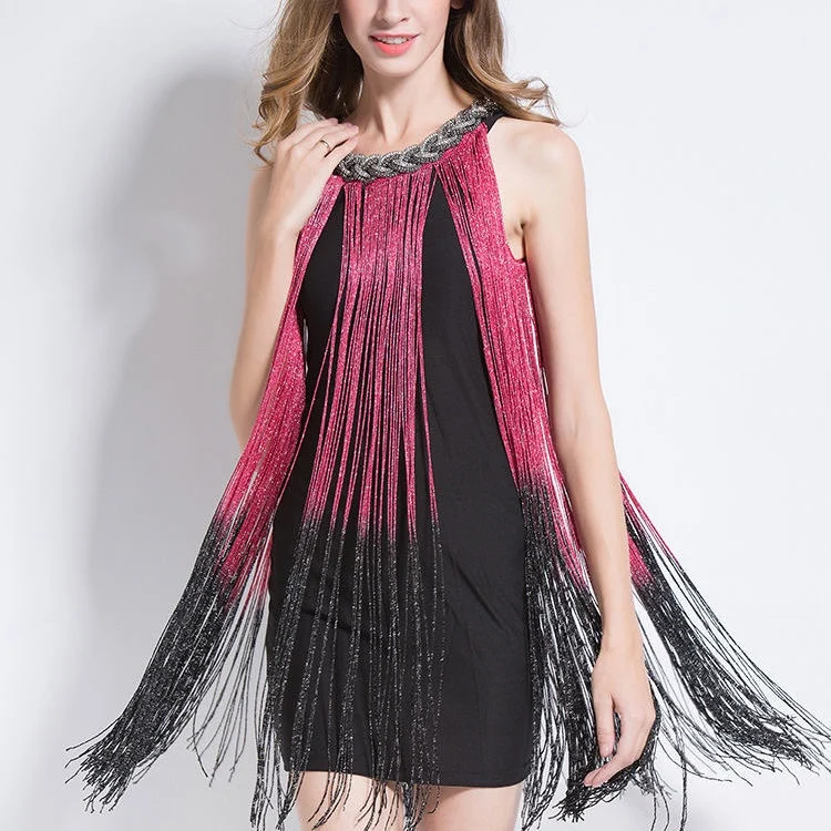 라틴 댄스 드레스, 섹시한 사샤 드레스, 태슬 라틴 드레스, 볼룸 댄스 드레스, 삼바 댄스 여성 의류