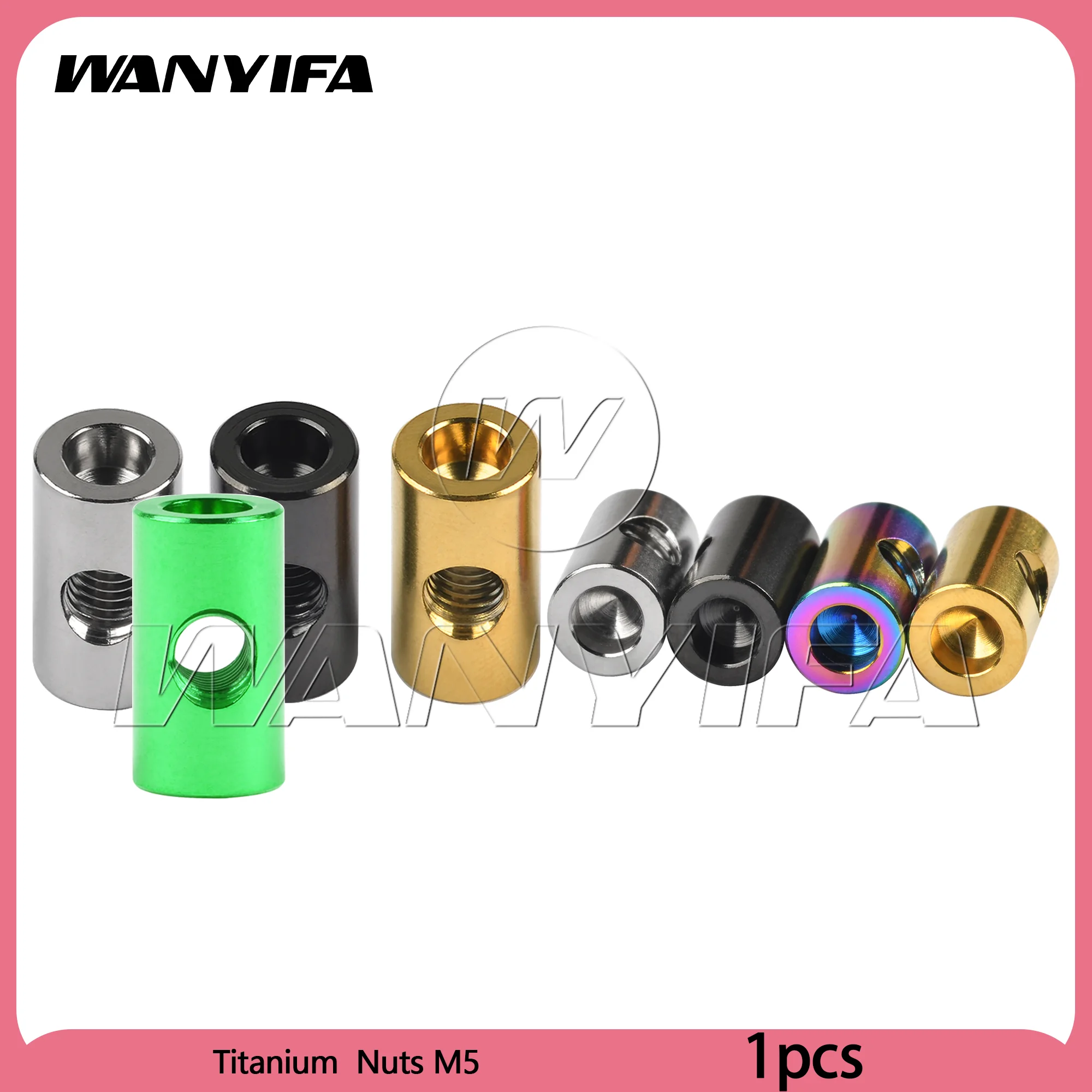 

Wanyifa Titanium Nut M5 Bicycle Sitting Rod Seat Post Fixed Nut Bike Seat Cross Hole Barrel Nut