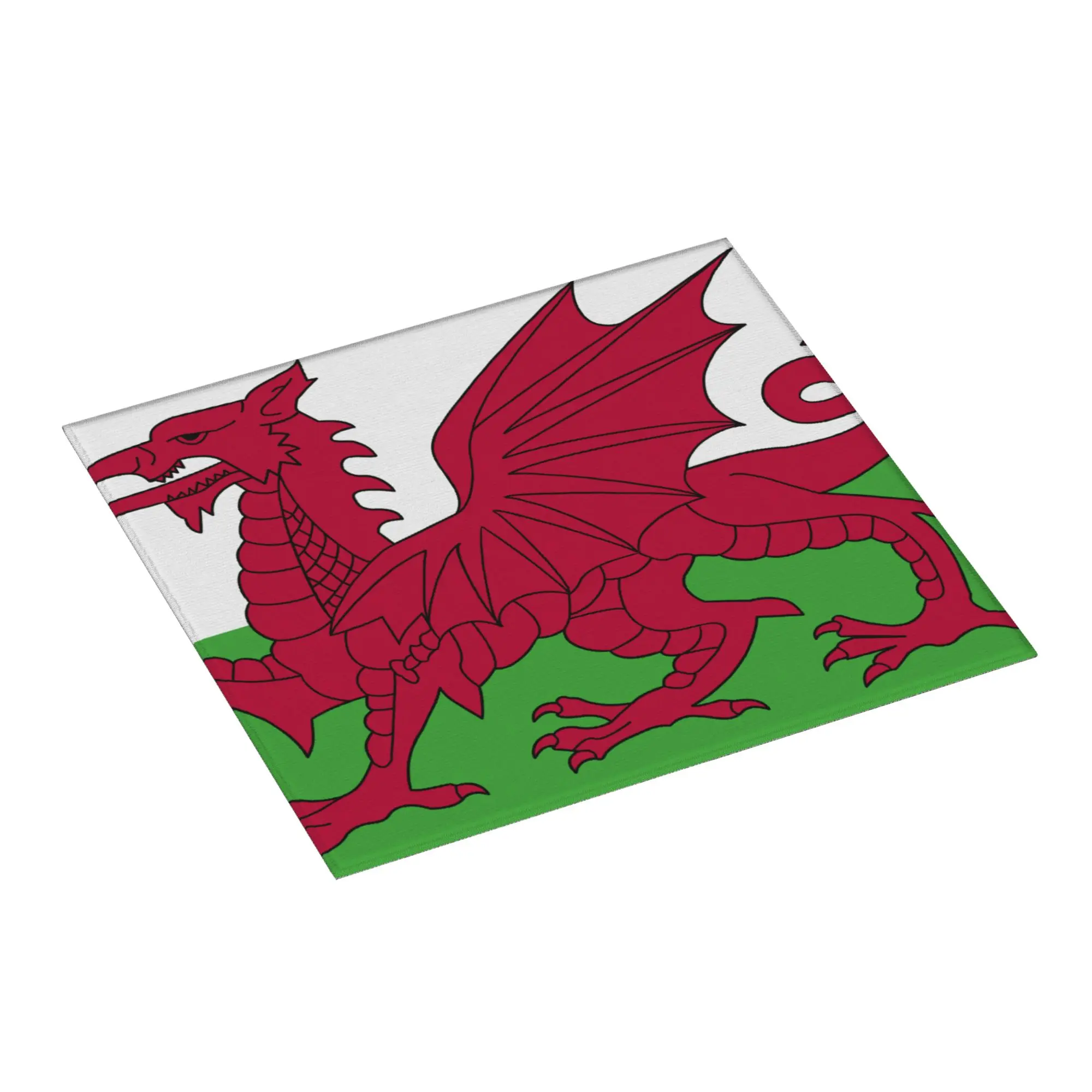 Flag of Wales Non Slip Kitchen Counter Protector Mat Barware Tableware Reusable Welsh Dragon Bathroom Drying Mat For Kitchen