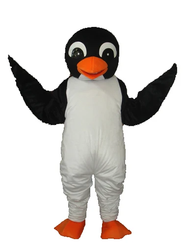 Novo personagem adulto laranja boca pinguim mascote traje halloween vestido de natal corpo inteiro adereços roupa traje da mascote