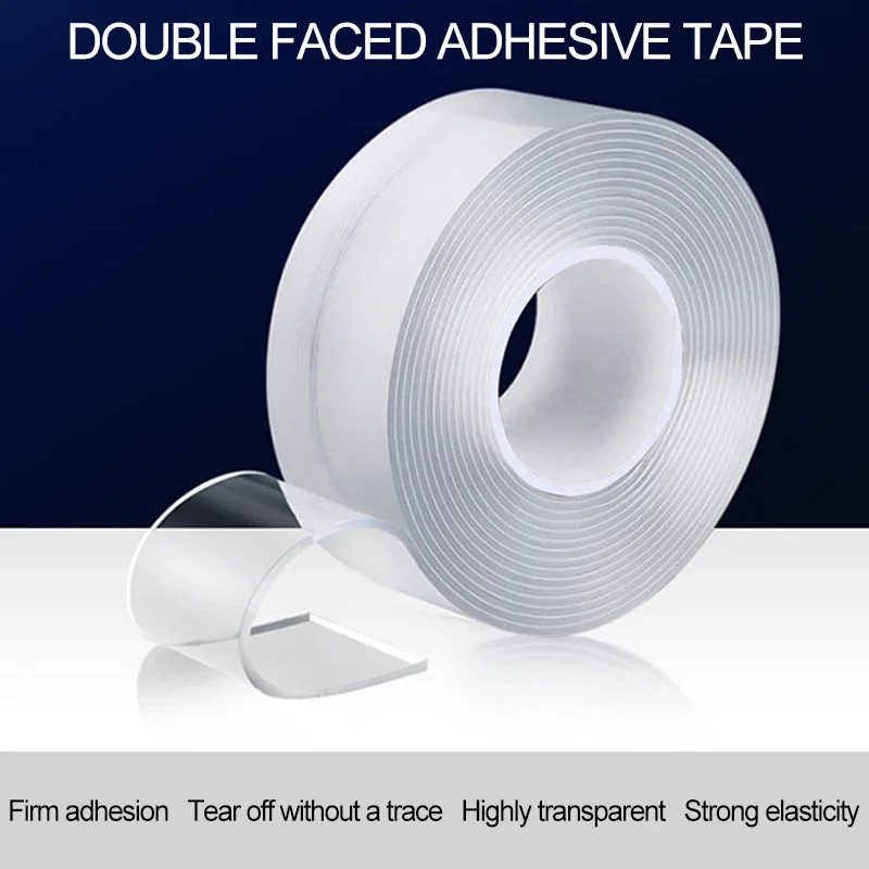 Monster Tape Waterproof Wall Stickers Reusable Heat Resistant Bathroom Home Decoration Tapes Transparent Double Sided Nano Tape