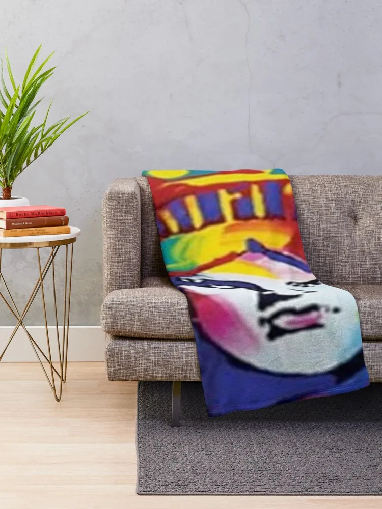 Peter Max Lady Liberty Throw Blanket Decorative Sofa Blankets blankets and blankets Moving Blanket