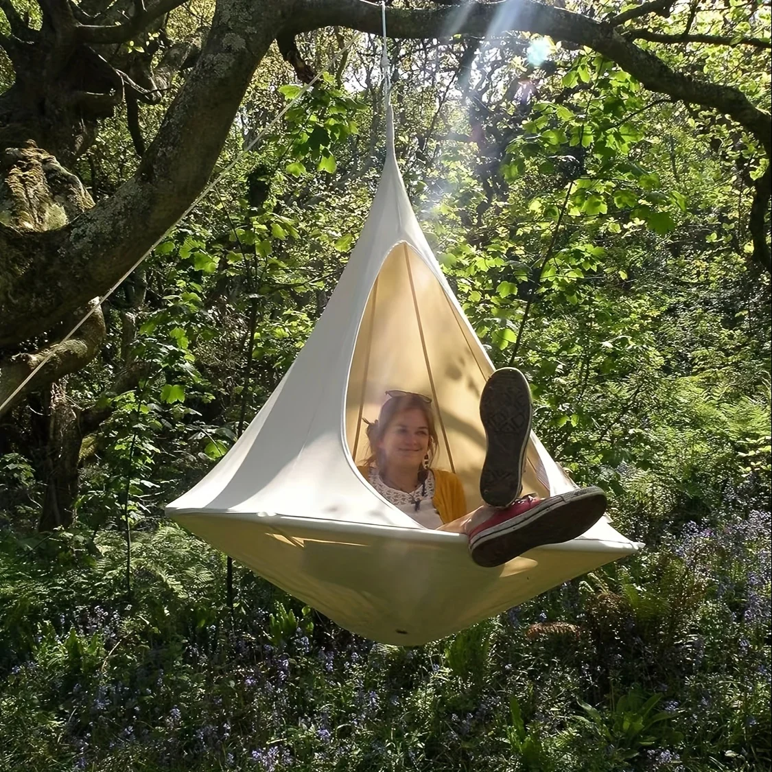 Portable Hanging Chair Hammock, Butterfly Shaped Swing Hanging Chair, Waterproof Casual Hanging Double Swing For Outdoor Camping