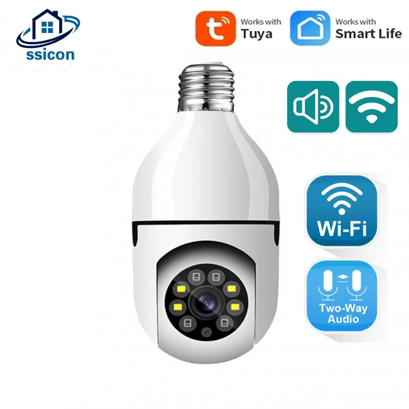 

3MP E27 Bulb Tuya IP Camera Tuya Smart Home Indoor WiFi Wireless CCTV Camera Automatic Tracking Home Security Baby Monitor