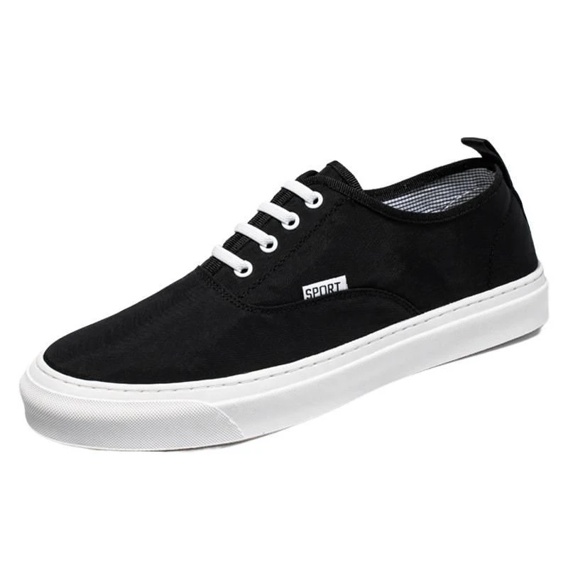 

New Men's Shoes 8026 Breathable Slip-On Canvas Shoes Low-Top Men's Casual Canvas Shoes with Front Lacing