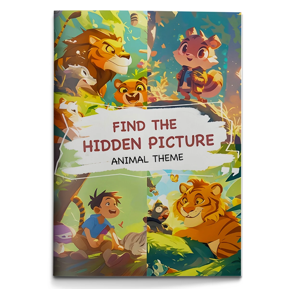 3PCS Find the Hidden Picture Books – Animal, Daily Life & Sports Theme Look and Find Activity Book for Kids