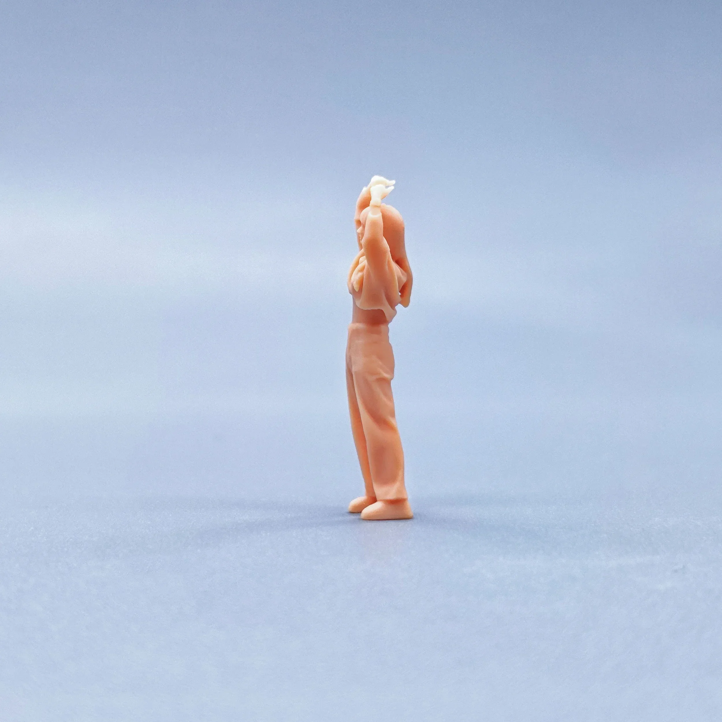 1/64 Figurines Scale Model Resin Bixin Cute Girl Uncolored Miniatures Diorama Hand-painted W224