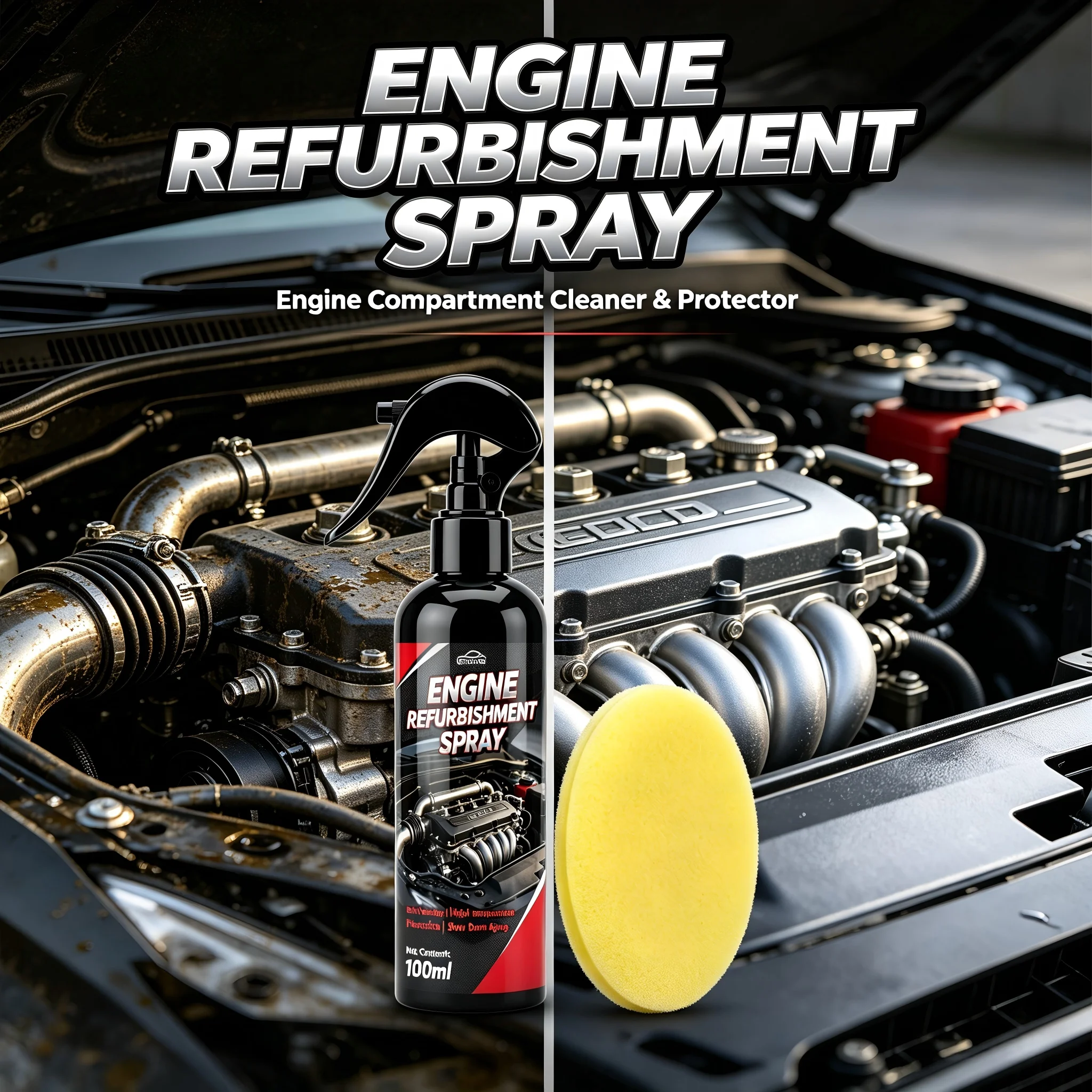 150ML Leakage Proof Engine Refurbishment Spray Heat Resistant Long Lasting Protection for Automotive Engine Components