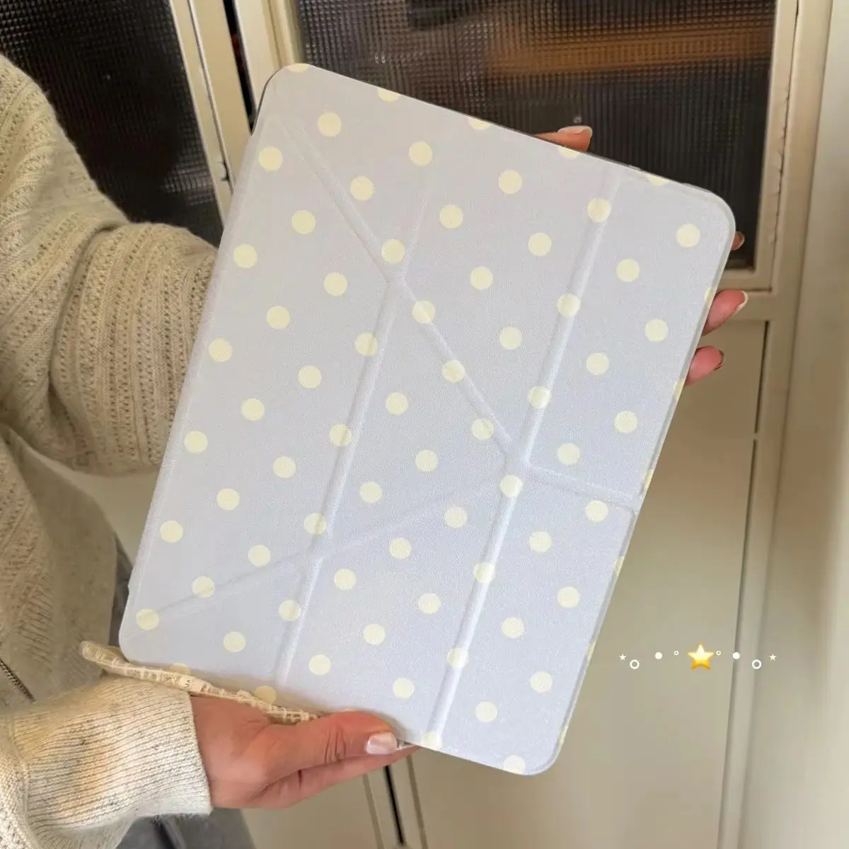Rabbit Polka Dots New Tablet Case For iPad Pro 11 12.9in 13 15 M3 M4 M5 9.7 10.2 5/6th 7/8/9 10 11th MINI Air 5 6 7 Trifold Case