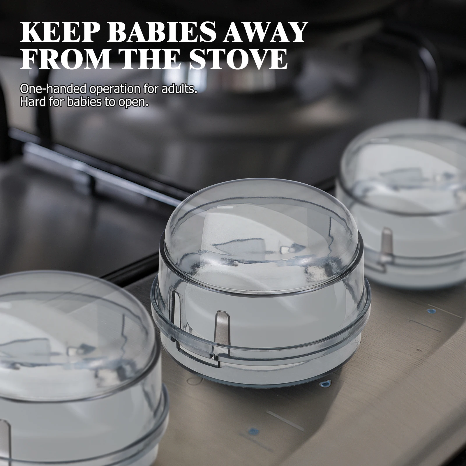 

4pcs Gas Knob Protective Cover Stove Safety Guard Black Childproof Oven Blocker Kids Protection Cooker Guard Gas Case Kitchen