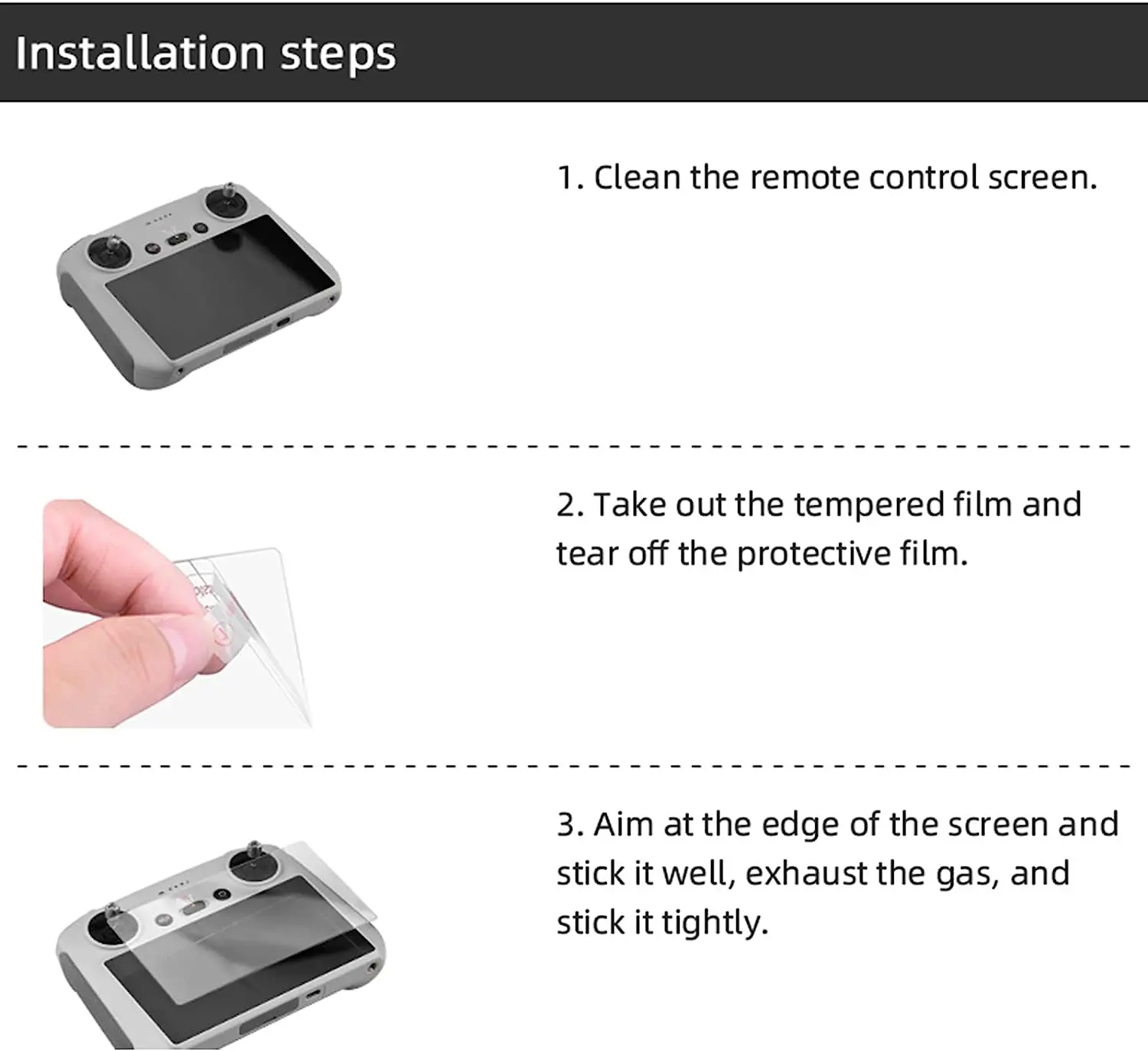 Protective Film for DJI Mini 3 Pro HD Glass Screen Protector Hardness Anti-Scratch Screen Film RC Remote Controller Accessories