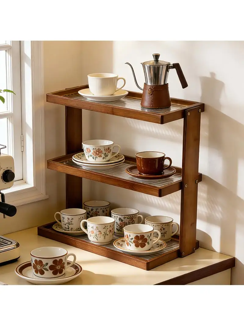 

Multi-Layer Cup Holder Desktop Small Size Storage Rack for Water Cups And Tea Cups Home Use Bathroom Organizer