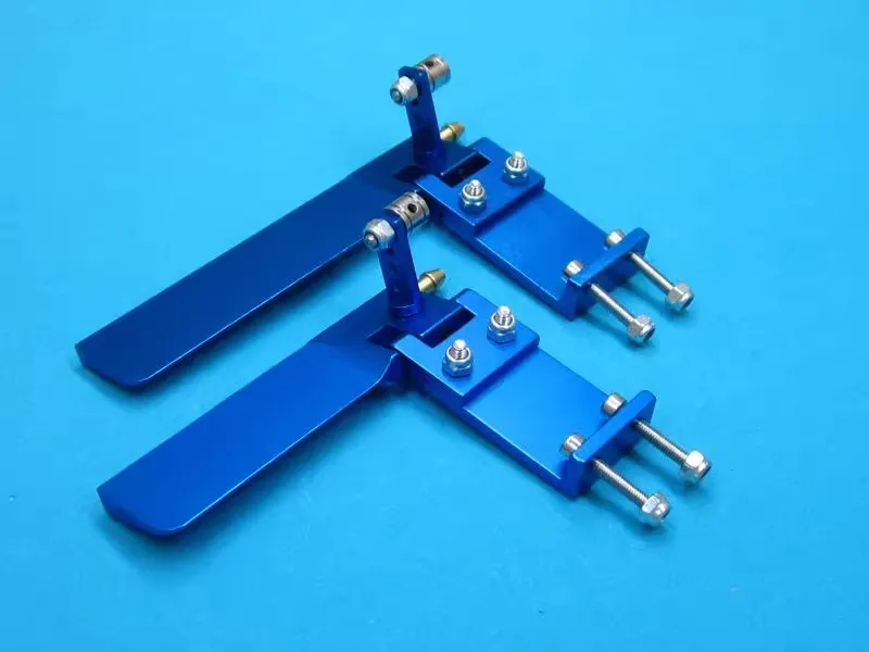 Blue Electric Boat RC Boat 75/95mm CNC Metal Rudder