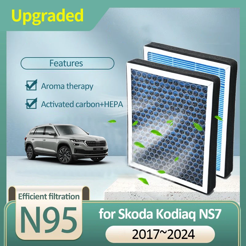 Activated Carbon Air Filter for Skoda Kodiaq NS7 NV7 NS6 MK1 2017 2018 2019 2020 2021 2022 2023 2024 5Q0819653 Auto Accessories