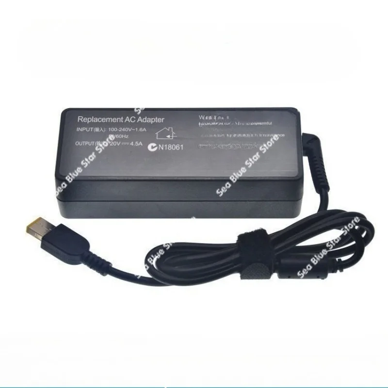 Laptop Power Adapter USB Square Port 20V 4.5A 90W Suitable for Lenovo Notebook Charger 90W view 4