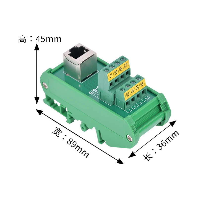 RJ45 single /double mesh port no soldering terminal table female head adapter cable/ board with PCB straight foot port upward