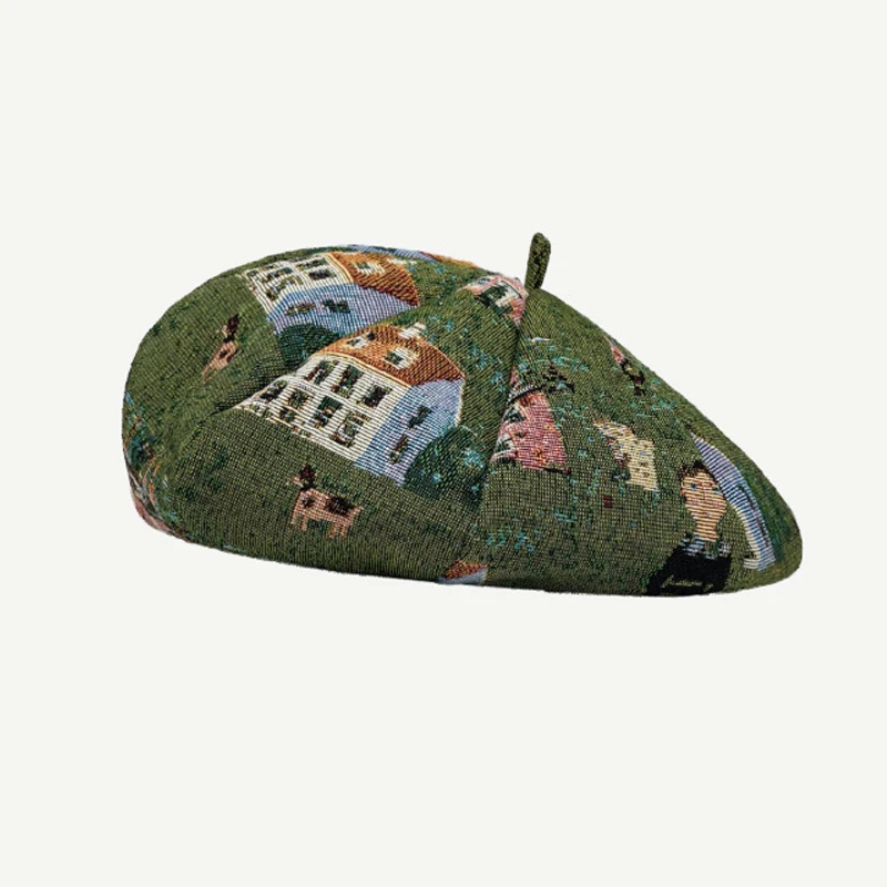 Women Beret Cap Spring Green Durable Painter Hat Accessory For Outdoors Autumn