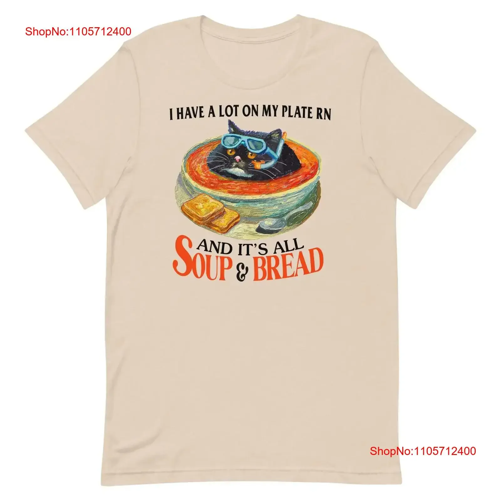 Soup and Bread T Shirt vintage Washed Comfortable graphic fashion Stretched streetwear Breathable Soft Unisex
