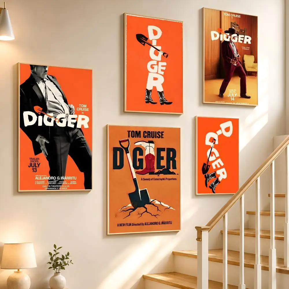 Thriller Movie Digger Poster High-definition waterproof stickers, suitable for home décor, gifts, and holiday decorations