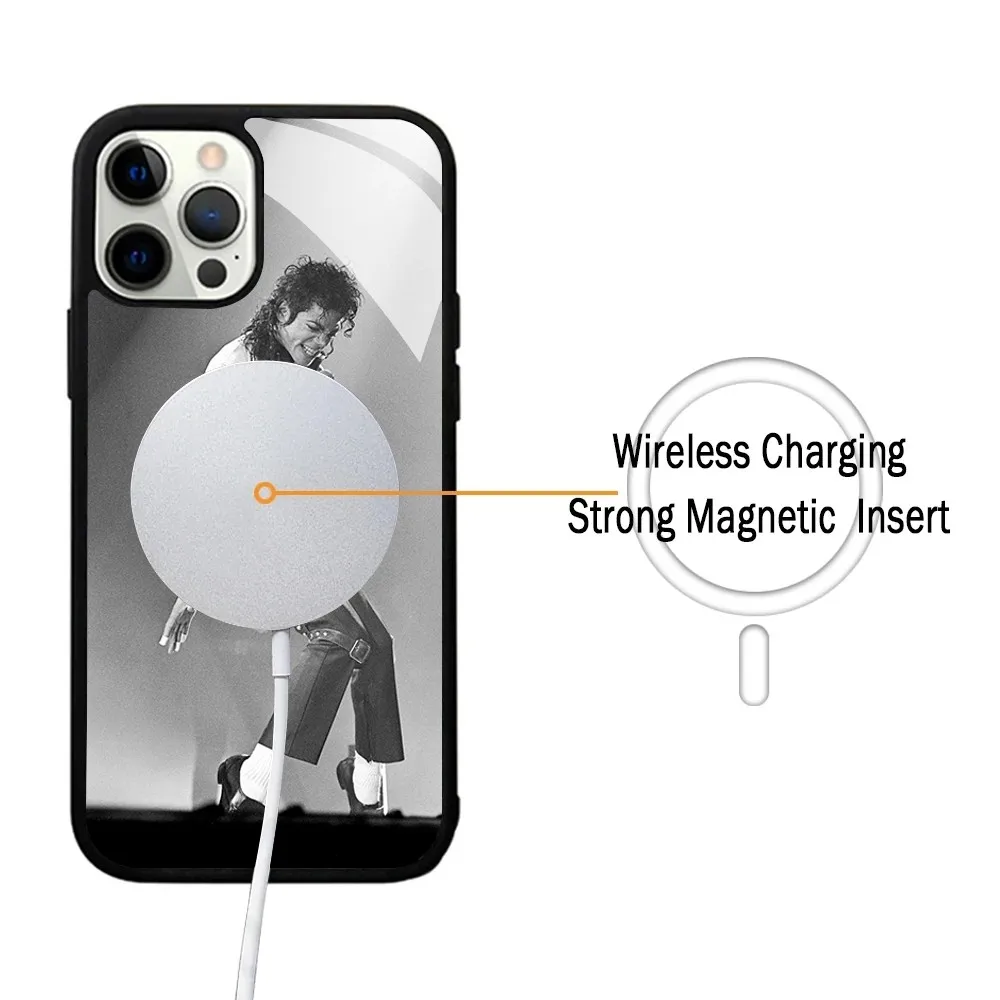 Michael Jackson Legendary Singer Phone Case For IPhone 15 14 13Pro Max 11 12 Mini Alex Mirror For Magsafe Wireless Charging Case