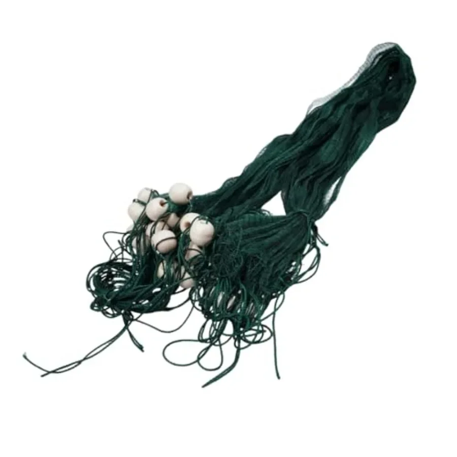 

Beach drag gill net for ponds creeks rivers sea lake fishing, high-density polyethylene mesh, black, 120 × 780 inch