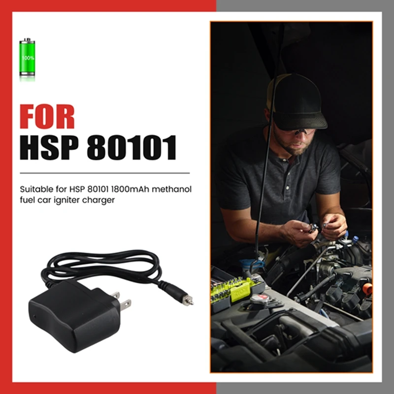 สายชาร์จ AC 100-240V สำหรับ1800mAh หัวเผาเครื่องยนต์ติดไฟแบบชาร์จไฟได้3V RC Nitro-Buggy รถบรรทุกรถเครื่องบิน