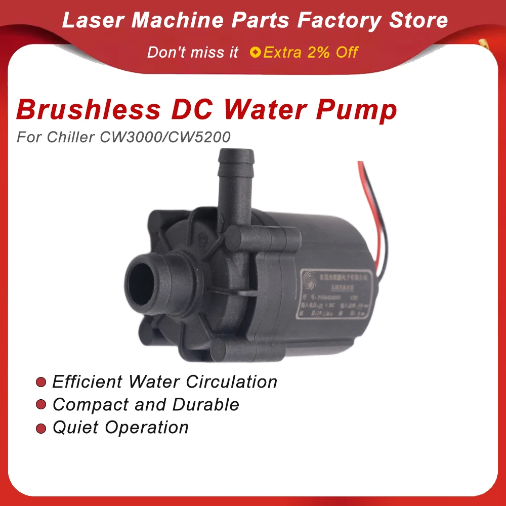 Brushless DC Water Pump DC24V Brushless Motor 30W Flow 10L/Min 8m Small Water Pump P450424D05 For Engraving Laser Chiller Pump