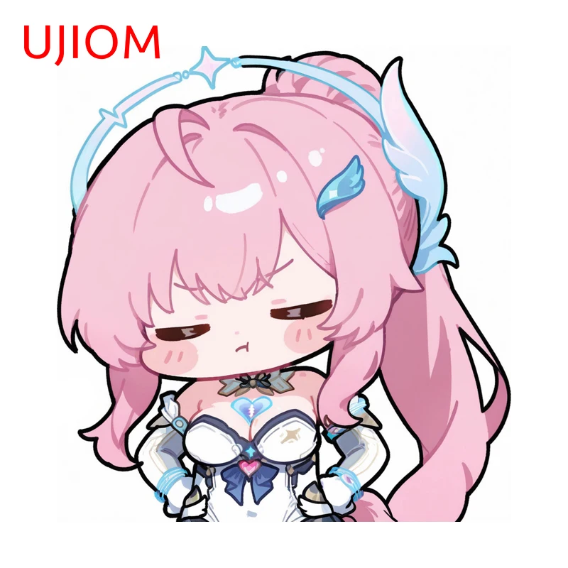 UJIOM Wuthering Waves Aemeath Wall Stickers Adorable Angry Girl Meme Smart Home Wall Art Decal Scratch Proof Vestibule Decor