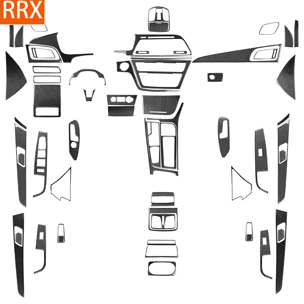 For Hyundai Sonata 9th 2015-2017 Real Carbon Fiber Sticker Navigation Radio Shift Lift Panel Car inside decorative Accessories